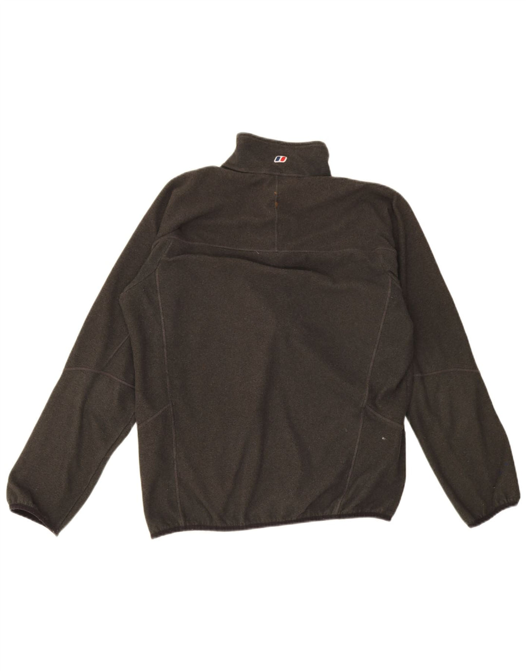 Maglione in pile da uomo Berghaus con zip e collo, grande, in poliestere chiazzato verde
