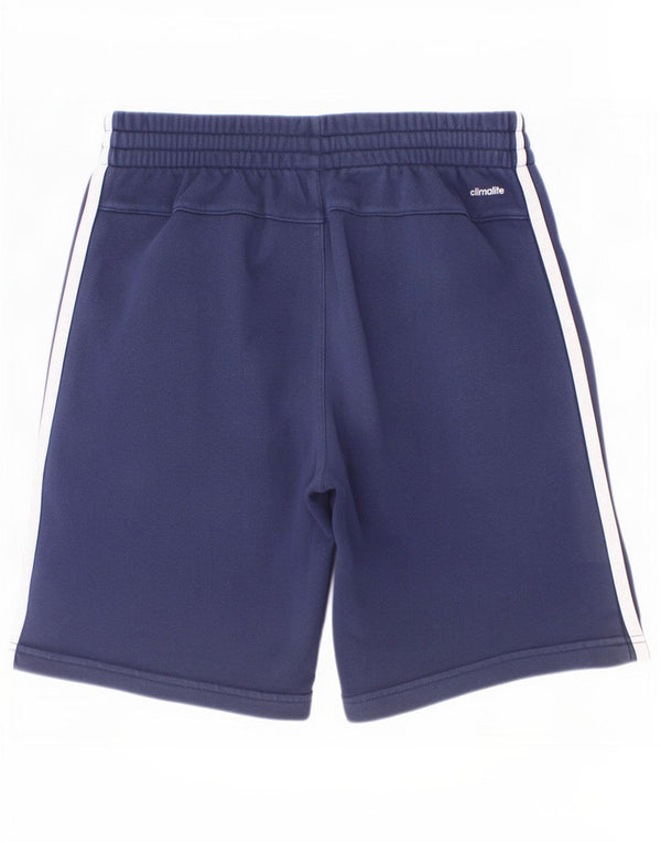 Pantaloncini sportivi Adidas Climalite Graphic da ragazzo 12-13 anni in cotone blu navy