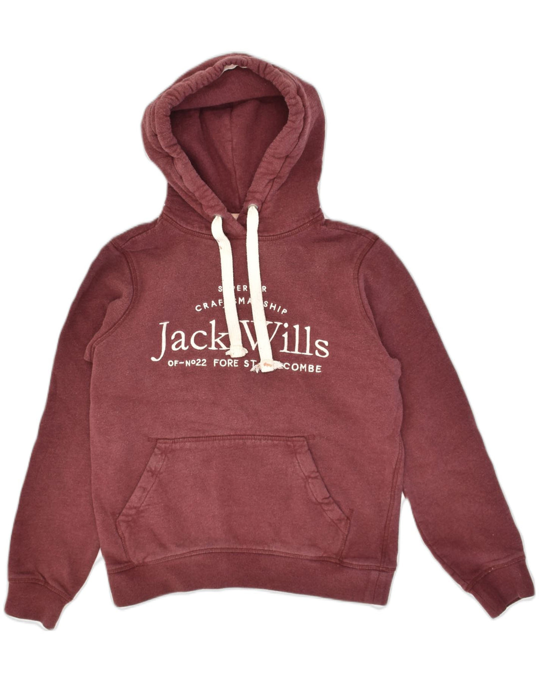 JACK WILLS Womens Hoodie Jumper UK 8 Small  Brown Cotton | Vintage Jack Wills | Thrift | Second-Hand Jack Wills | Used Clothing | Messina Hembry 