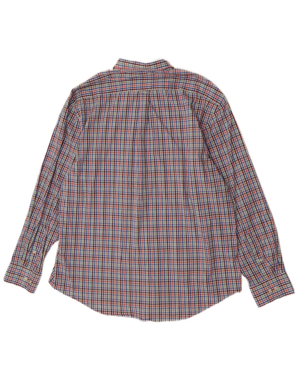 Camicia da uomo Izod XL in cotone a quadretti multicolore