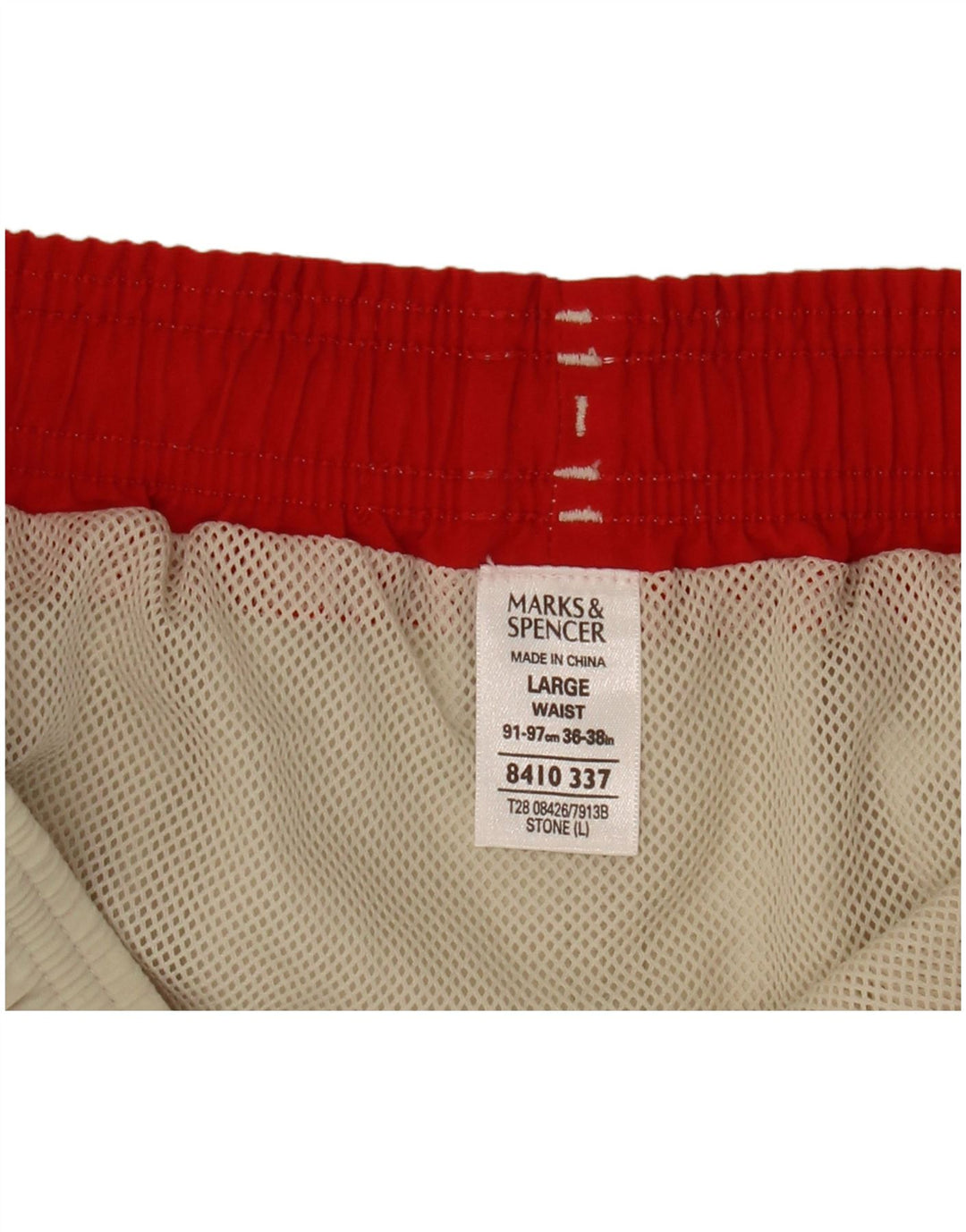 Pantaloncini da bagno da uomo Marks & Spencer grandi in poliestere beige