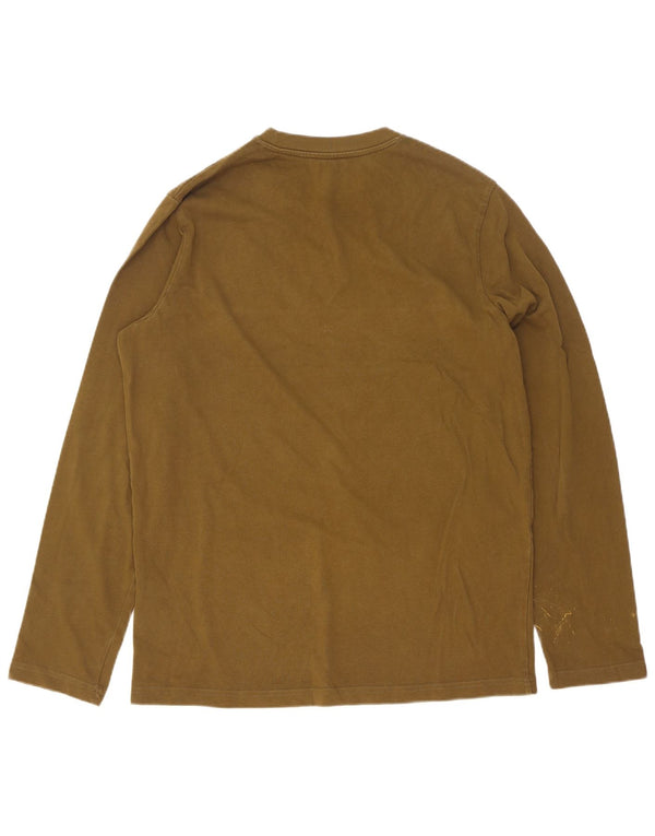 Maglia Puma da uomo a maniche lunghe in cotone kaki medio