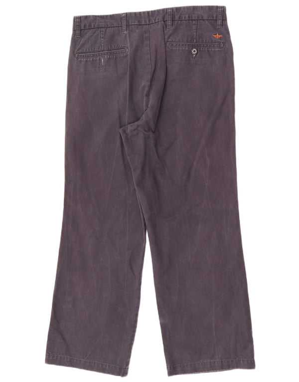 Pantaloni chino da uomo dalla vestibilità classica Dockers W34 L29 in cotone blu navy
