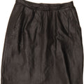 VINTAGE Womens Leather Skirt IT 40 Small W28 Black Vintage Vintage and Second-Hand Vintage from Messina Hembry 