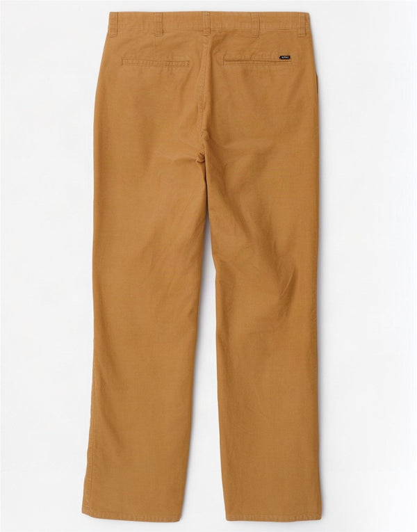 Pantaloni dritti in velluto a coste da uomo Tommy Hilfiger W34 L32 in cotone beige