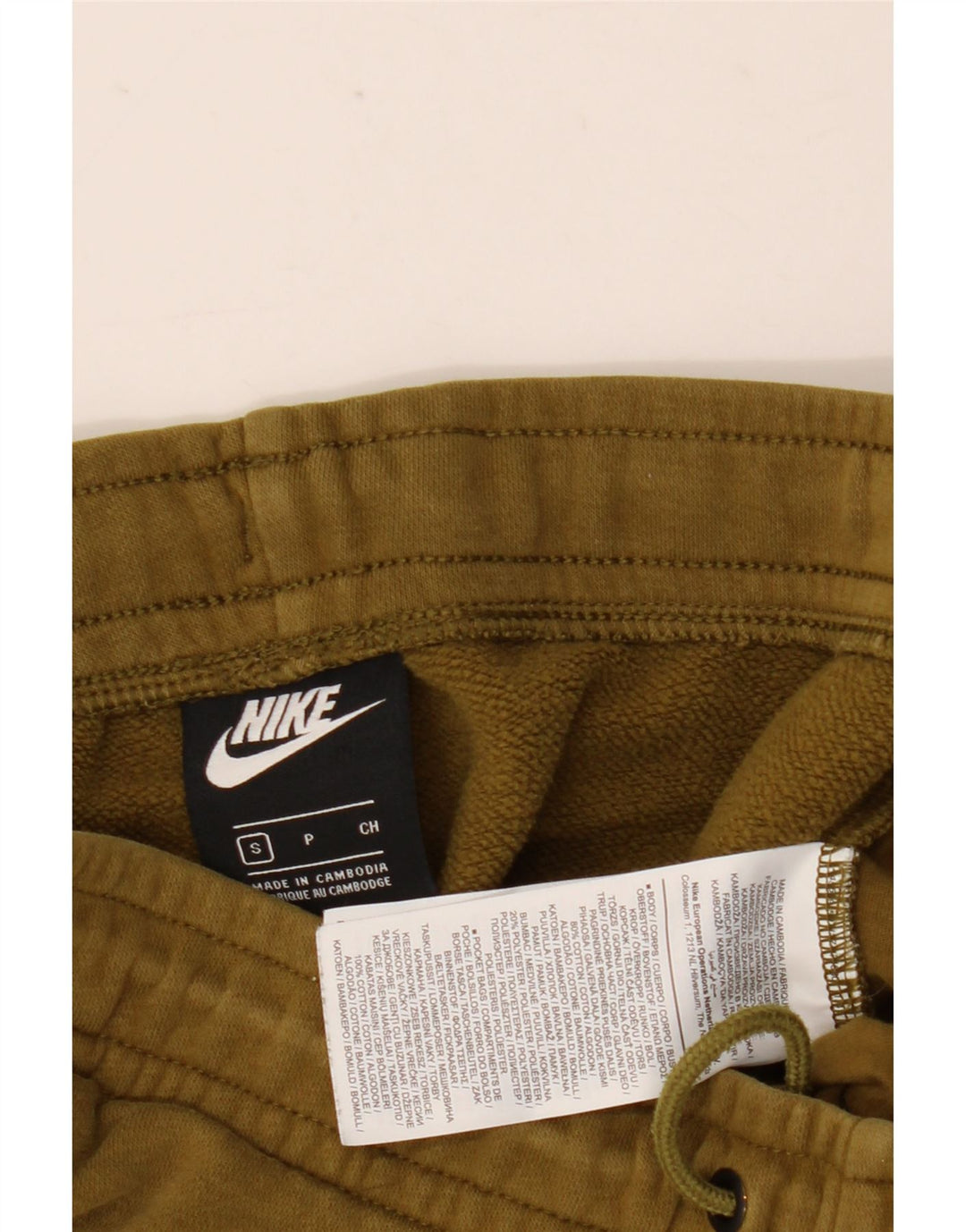 Pantaloni da tuta da uomo Nike Joggers piccoli in cotone kaki