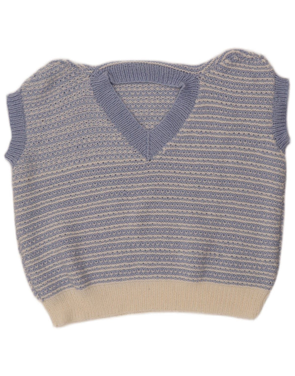 Canotta da donna VINTAGE UK 18 XL a righe blu