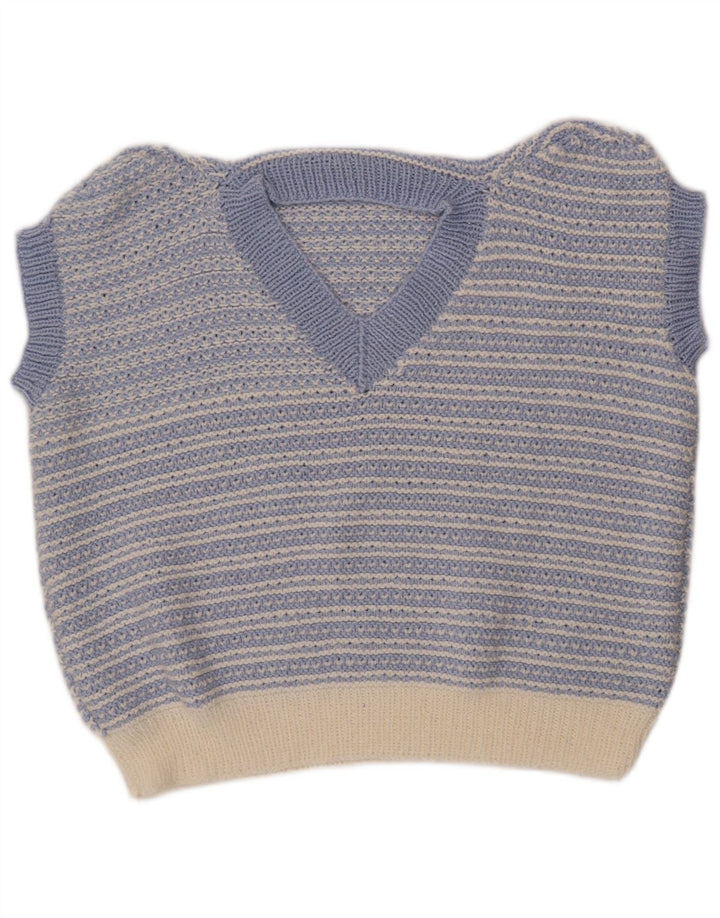 Canotta da donna VINTAGE UK 18 XL a righe blu