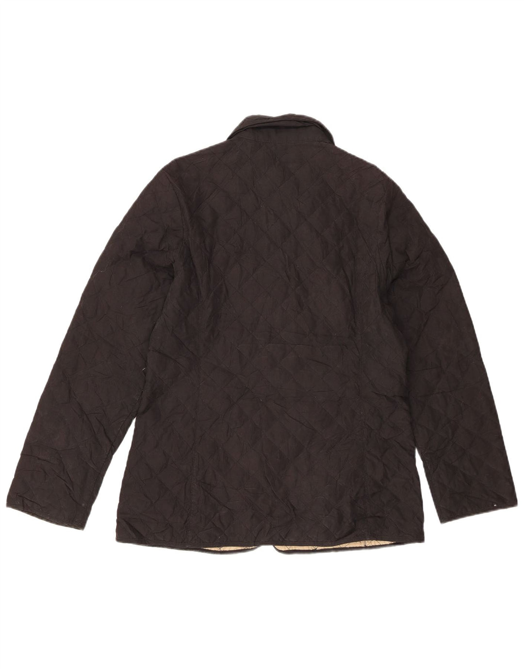 Giacca trapuntata da donna EDDIE BAUER UK 12 poliestere nero medio