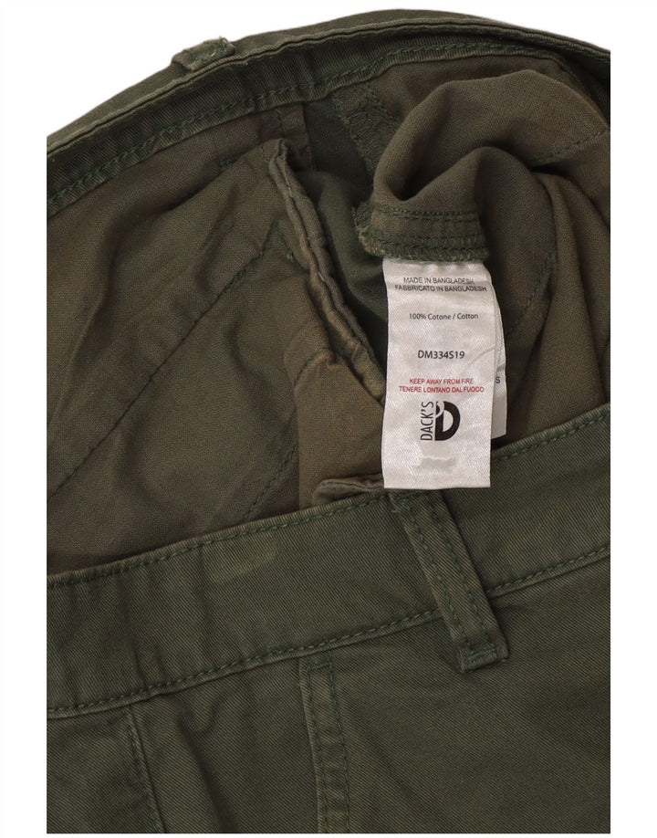 Pantaloncini chino vestibilità regolare da uomo di Dack IT 46 piccoli W30 cotone verde