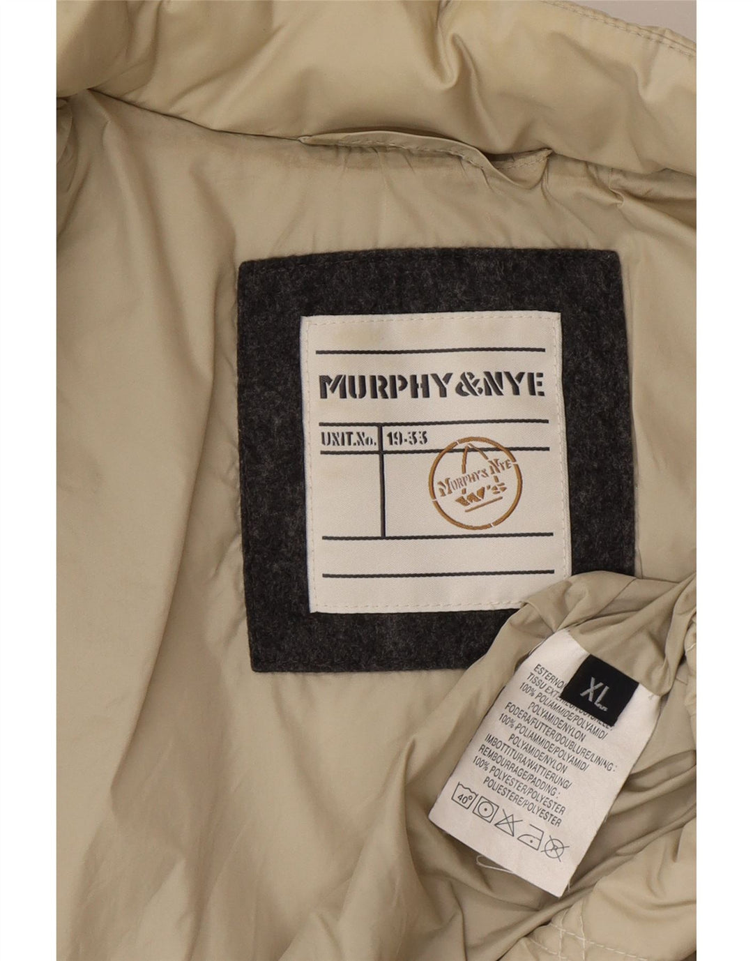 Giacca trapuntata da donna Murphy & Nye UK 18 XL Beige poliammide