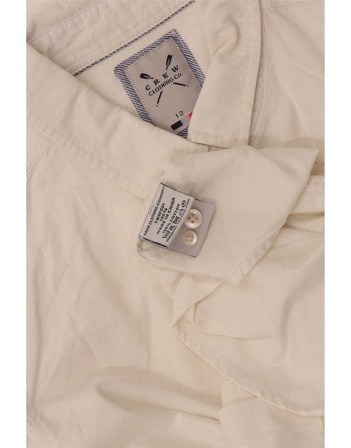 Crew Clothing Camicia da donna UK 12 Cotone bianco medio