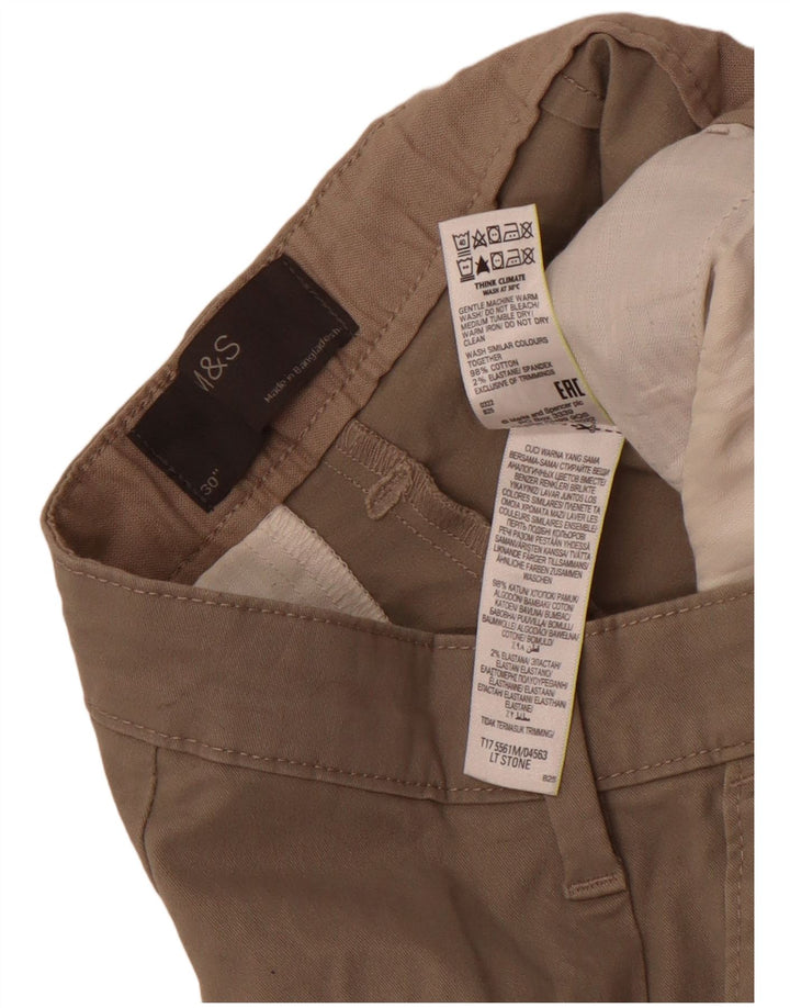 Pantaloncini chino da uomo Marks & Spencer W30 cotone grigio medio
