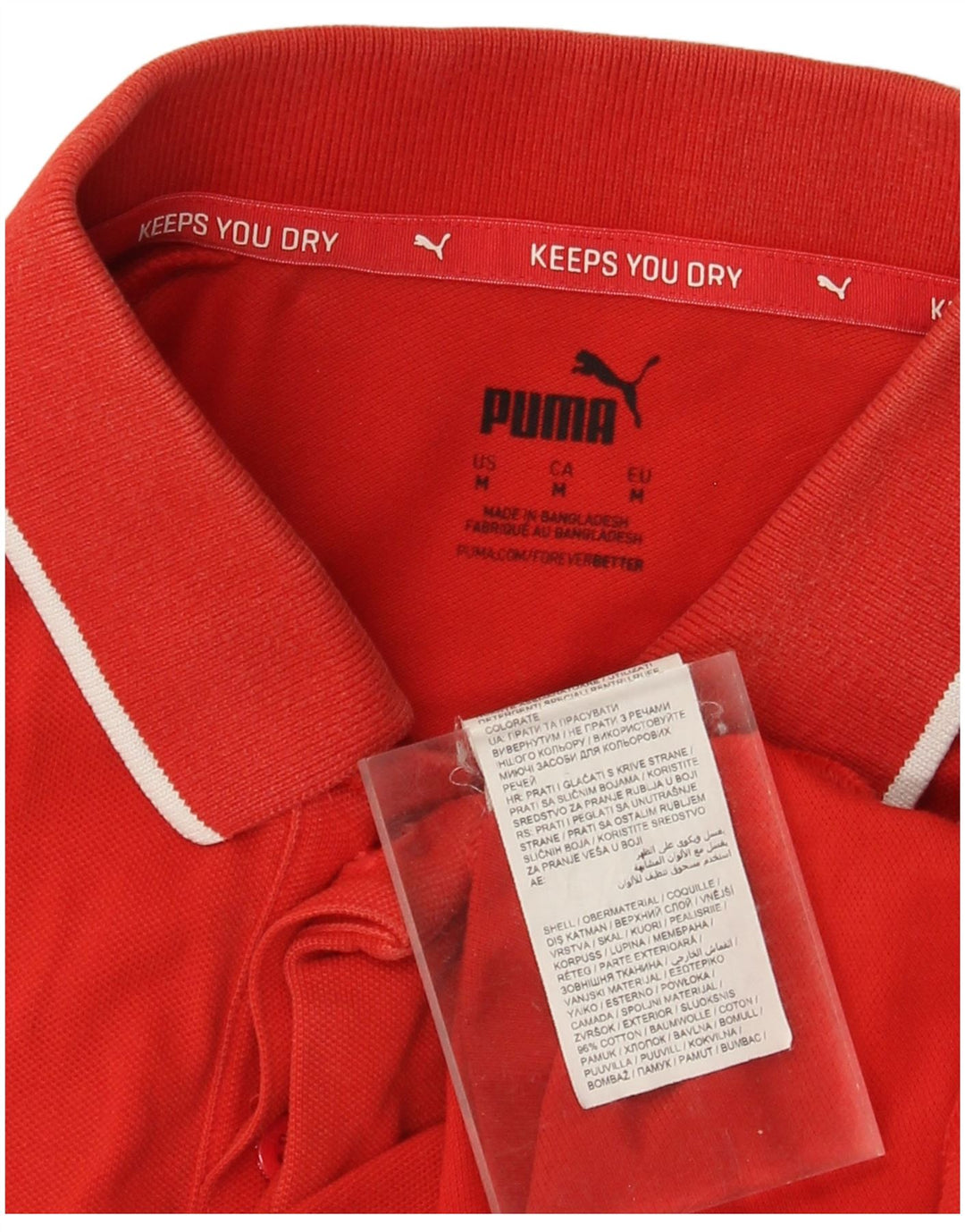 Polo grafica da uomo Puma Medium Red Cotton Sports