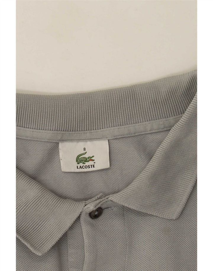 Polo da uomo a maniche lunghe Lacoste taglia 8 3XL grigia