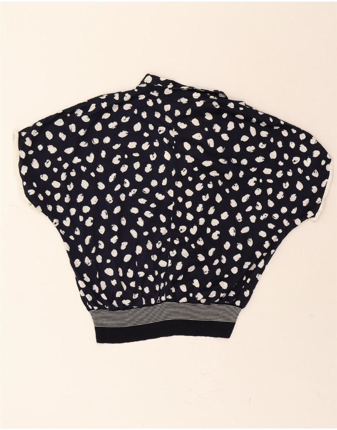 DONNA MIZAR Womens Blouse Top UK 16 Large Navy Blue Polka Dot Vintage Donna Mizar and Second-Hand Donna Mizar from Messina Hembry 