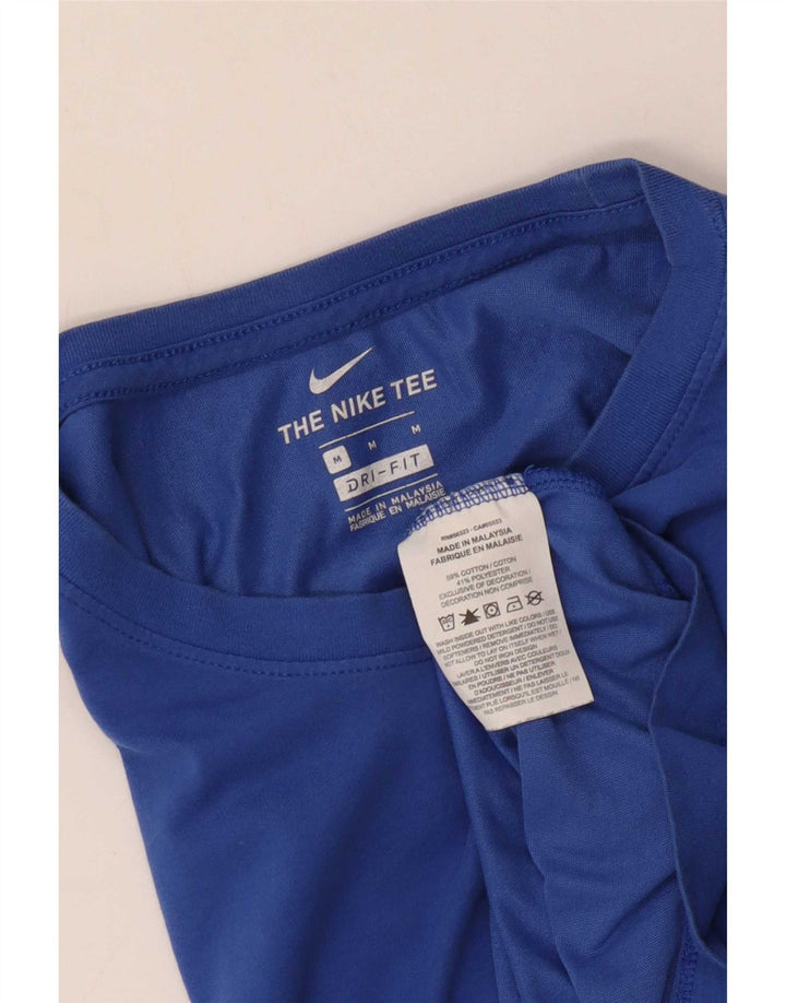 T-shirt Nike Dri Fit da uomo in cotone blu medio
