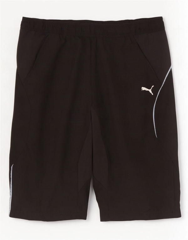 Pantaloncini sportivi Bermuda da uomo Puma medi neri