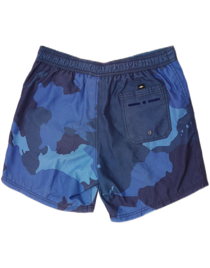 Pantaloncini da bagno da uomo Bear Large in poliestere mimetico blu