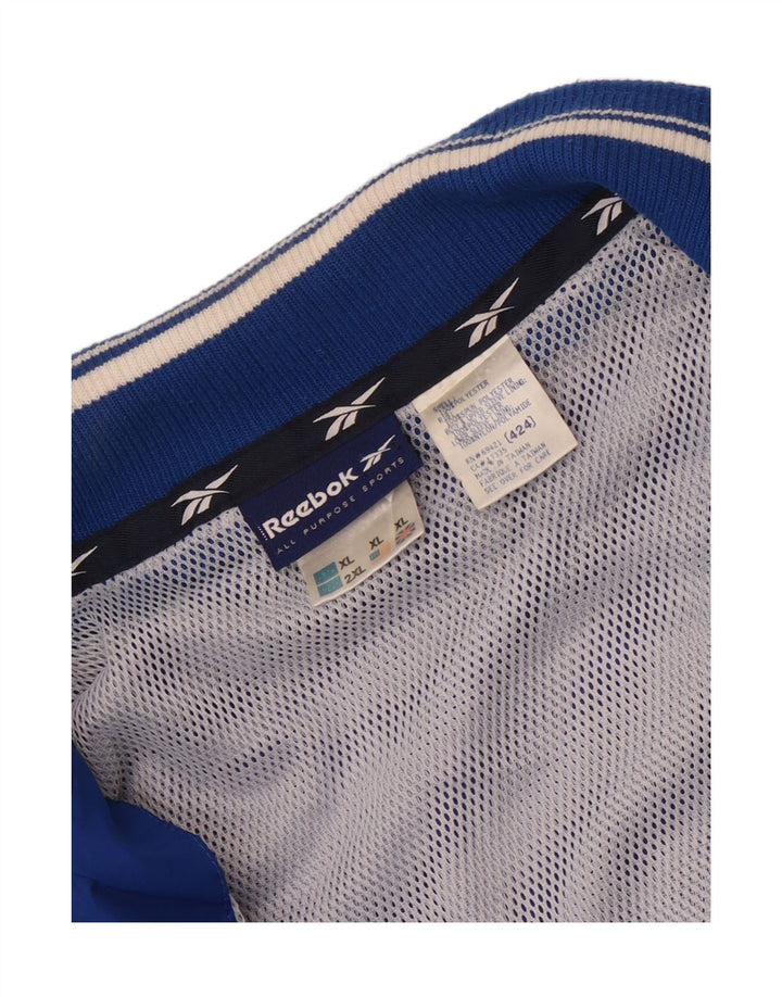 Giacca sportiva Reebok da uomo con grafica pullover XL blu poliestere
