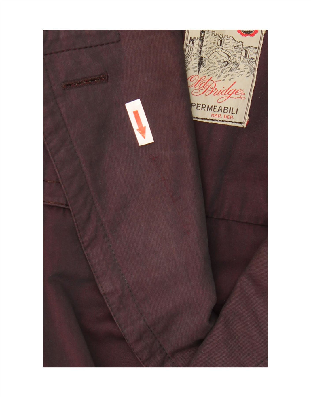 Trench da uomo vintage UK 40 grande viola