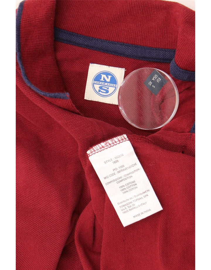 Polo da uomo a maniche lunghe NORTH SAILS piccola rossa
