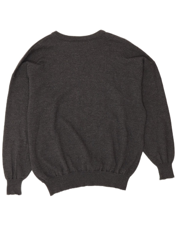 Maglione maglione girocollo da uomo Lacoste taglia 8 3XL lana grigia