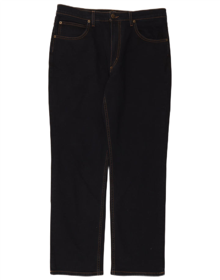 Jeans dritti da uomo Lee Brooklyn W34 L30 cotone blu navy
