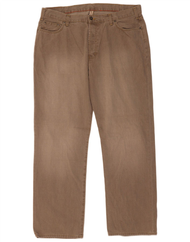 Jeans dritti da uomo Marks & Spencer W40 L33 cotone kaki