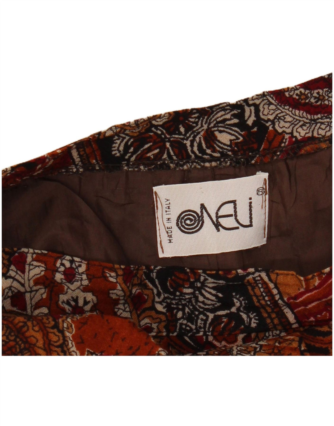 Gonna a pieghe da donna VINTAGE W27 piccolo Paisley multicolore