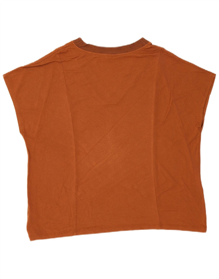 Top camicetta da donna Marks & Spencer UK 20 2XL viscosa marrone