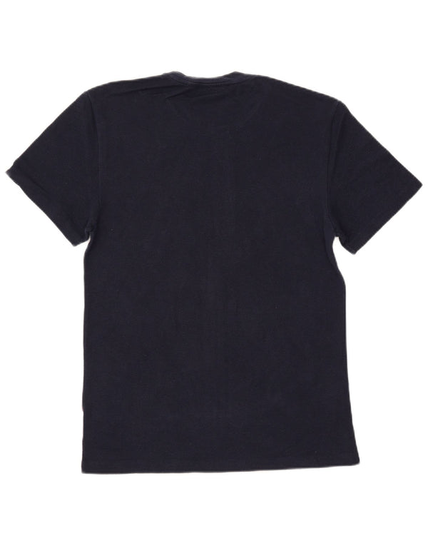 T-shirt da uomo LACOSTE Top Small in cotone color block blu navy