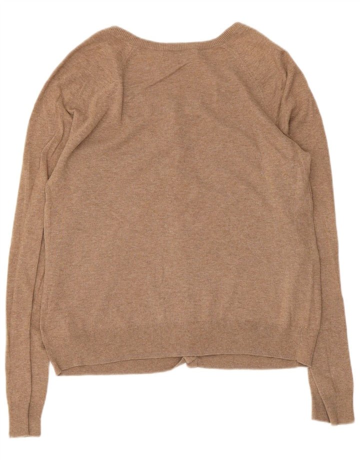 Maglione cardigan da donna Gap UK 12 Cotone marrone medio
