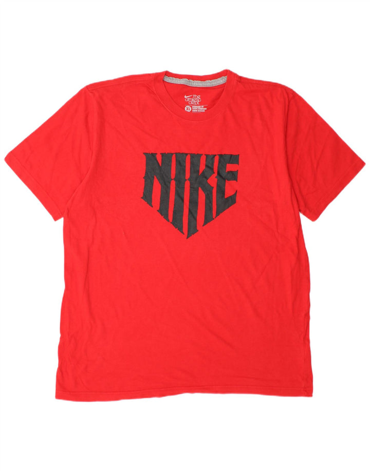 NIKE T-shirt grafica da uomo Coupe Standard con vestibilità standard, XL, in cotone rosso