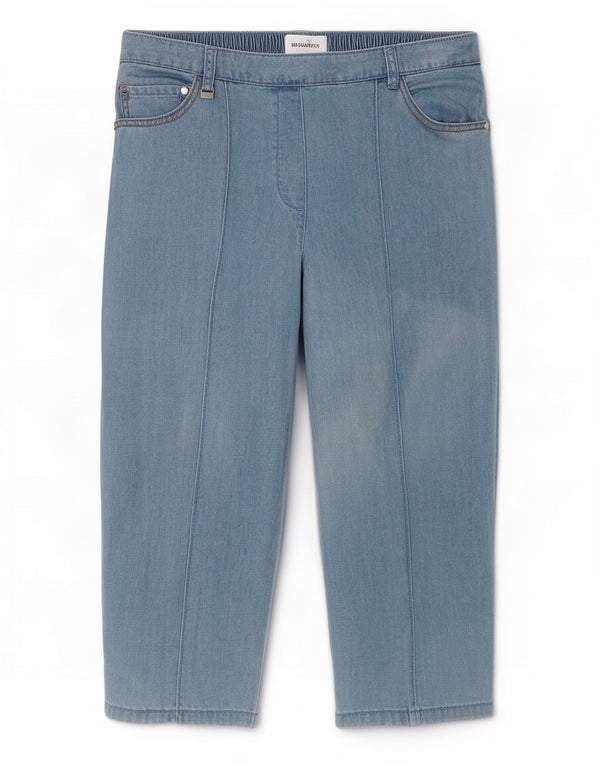 Pantaloni Capri da donna Marks & Spencer UK 12 medi W28 L17 cotone blu