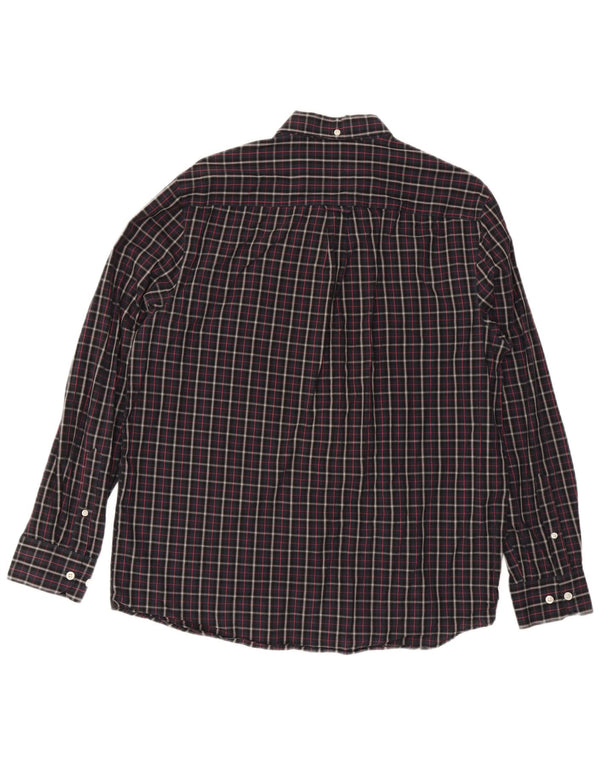Camicia da uomo Farah XL in cotone a quadri blu navy