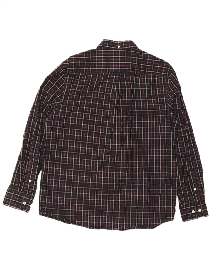 Camicia da uomo Farah XL in cotone a quadri blu navy