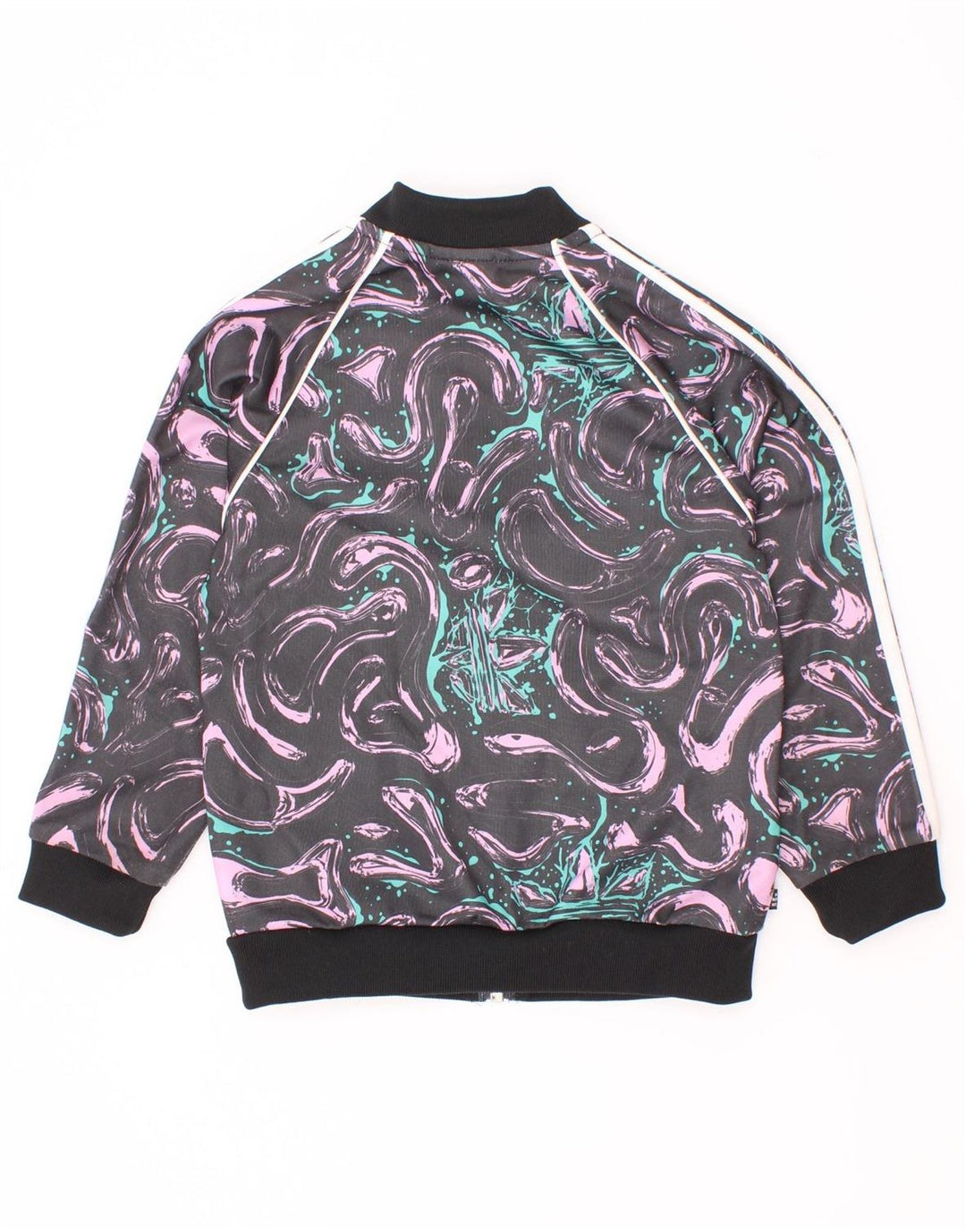 Giacca Top della tuta da ginnastica per ragazze Adidas Abstract Pattern 2-3 anni multicolore