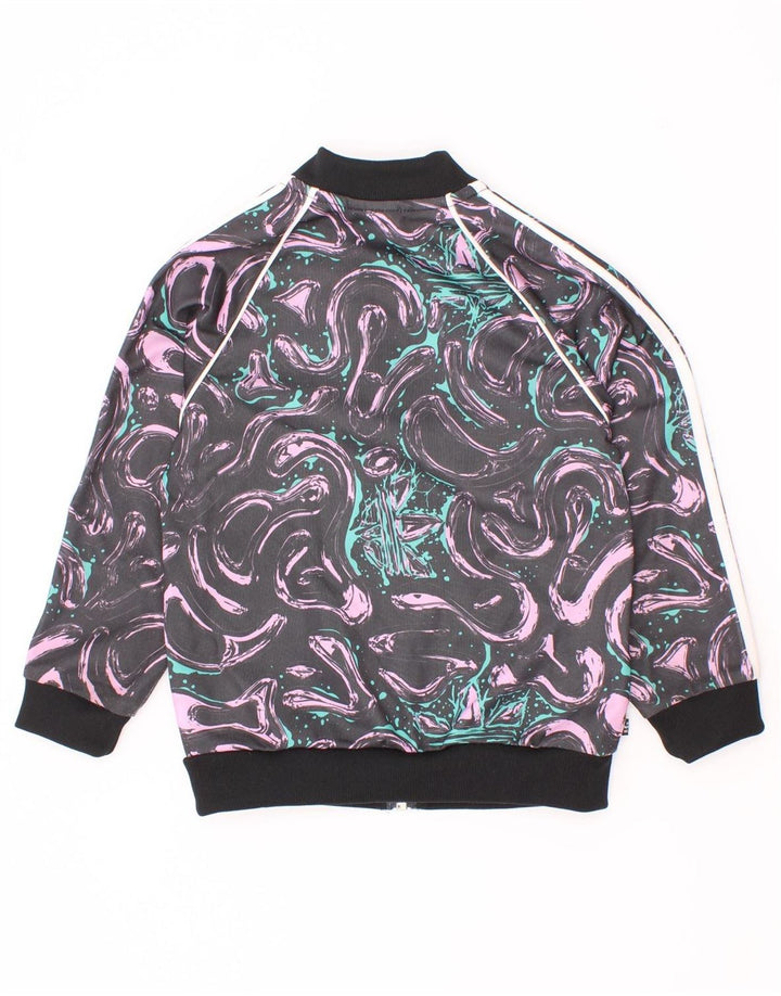 Giacca Top della tuta da ginnastica per ragazze Adidas Abstract Pattern 2-3 anni multicolore