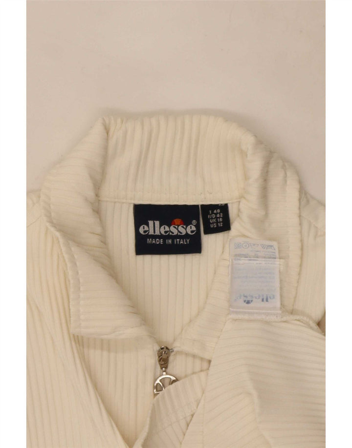 Polo senza maniche da donna Ellesse UK 16 Large bianca in poliammide