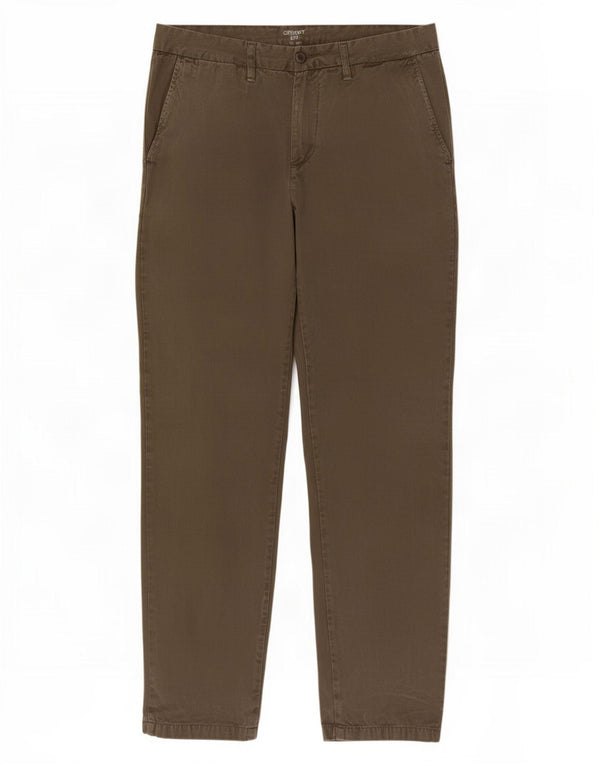 Pantaloni chino dritti da uomo Carhartt W31 L32 cotone kaki