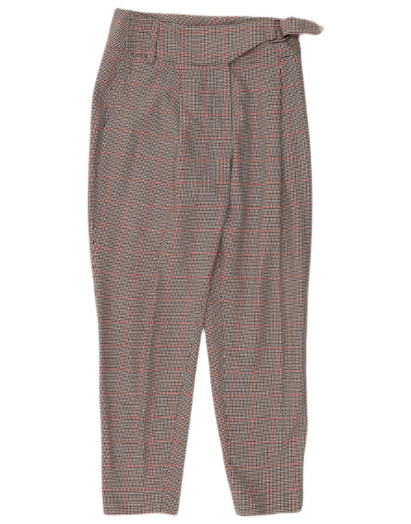 Pantaloni casual a vita alta da donna Hugo Boss UK 10 Small W30 L27 Grigio