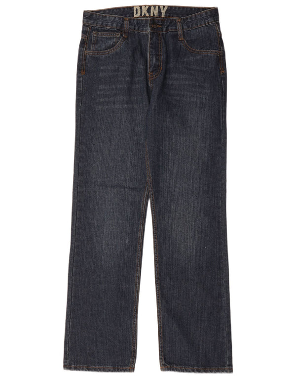 Jeans dritti da ragazzo Dkny 15-16 anni W32 L31 cotone blu navy