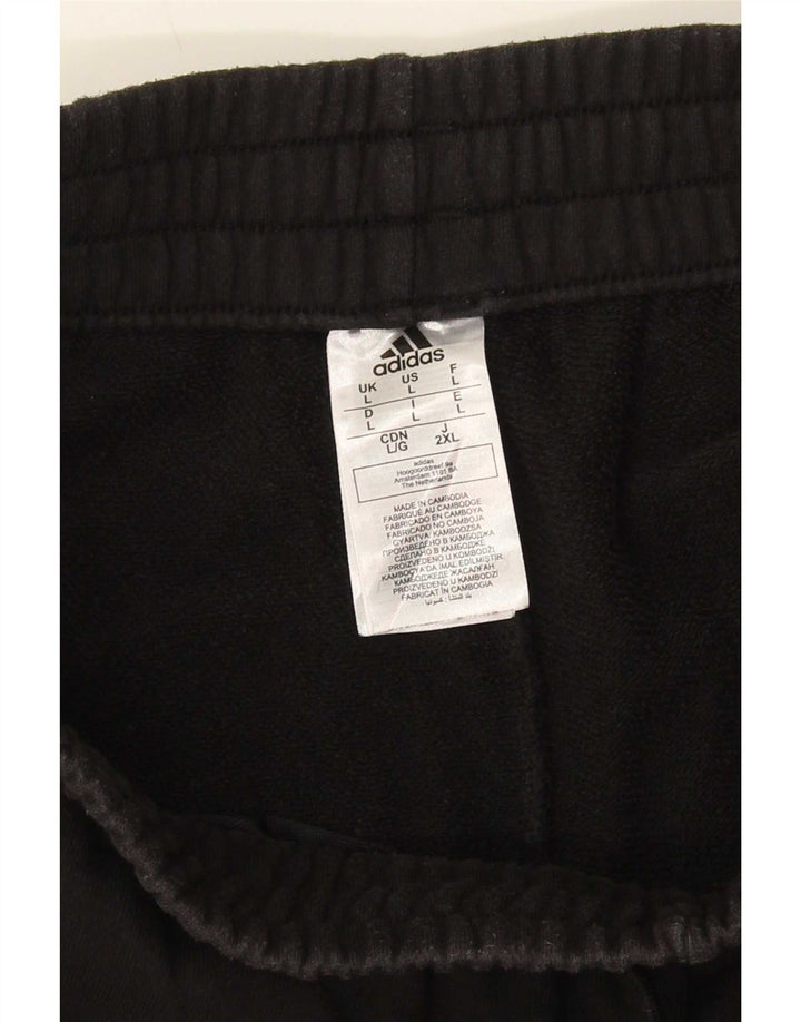 Pantaloncini sportivi da uomo Adidas grandi in cotone nero