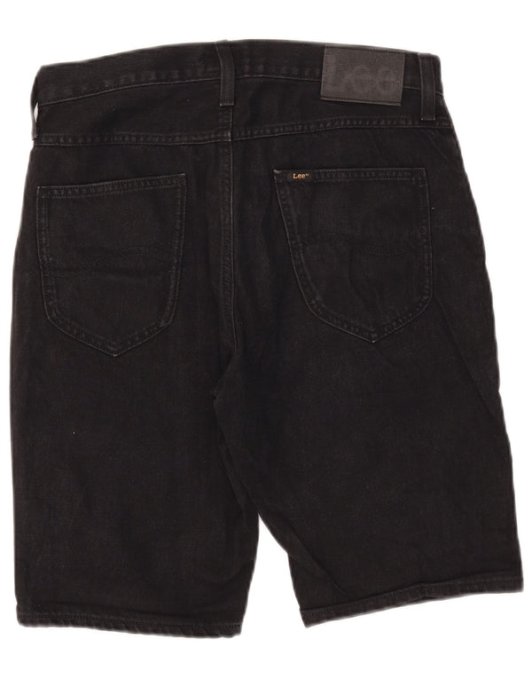 Pantaloncini di jeans da uomo Lee W30 cotone nero medio