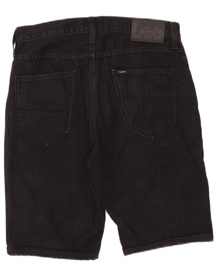 Pantaloncini di jeans da uomo Lee W30 cotone nero medio