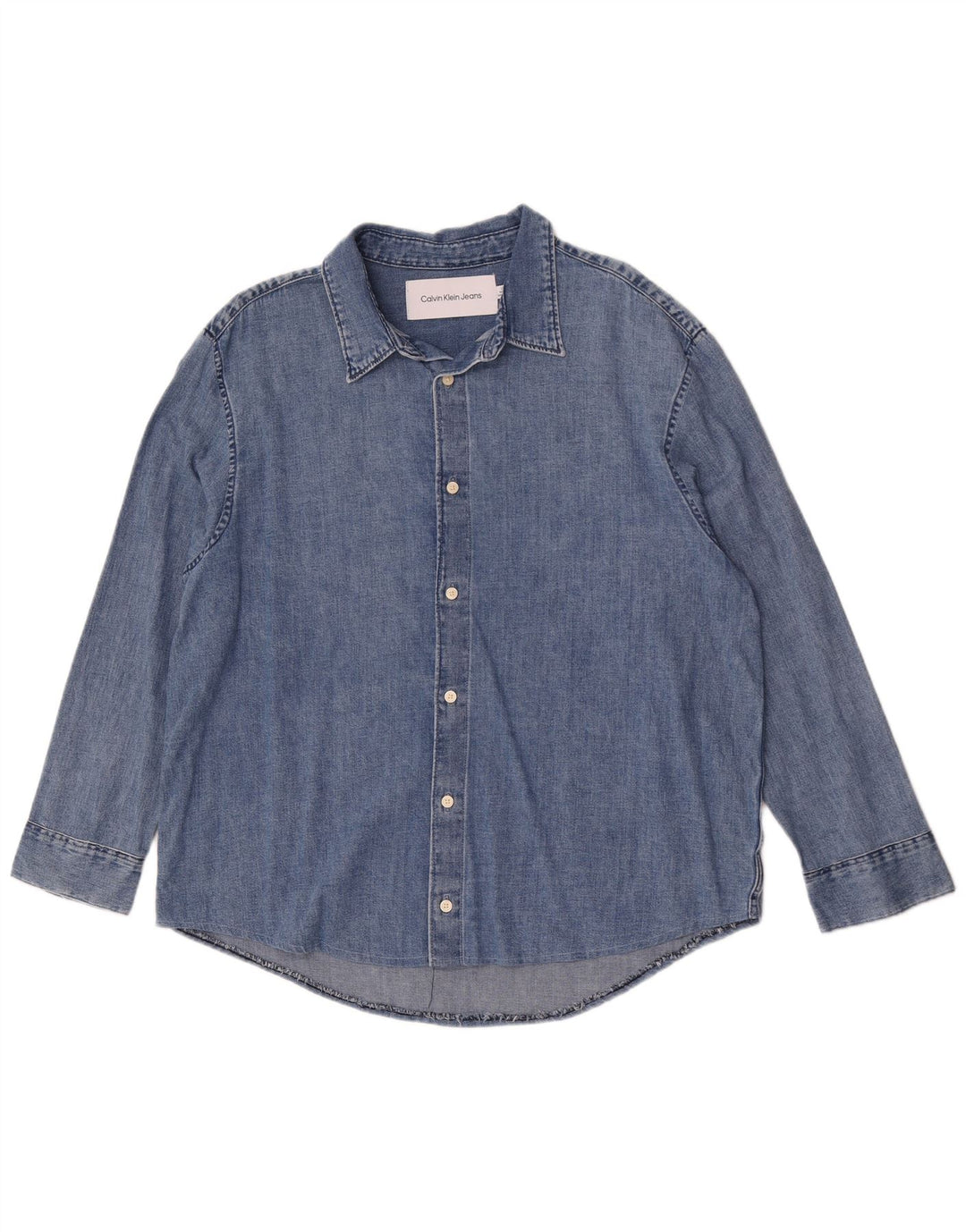 Camicia di jeans da uomo Calvin Klein Jeans grande blu