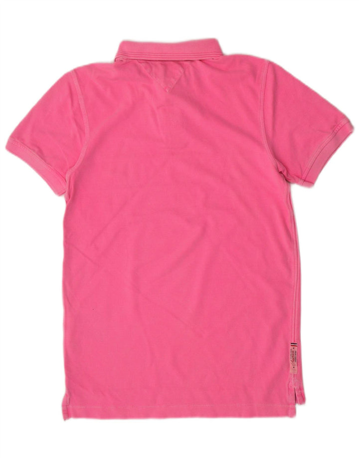 Polo da uomo Tommy Hilfiger in cotone rosa medio