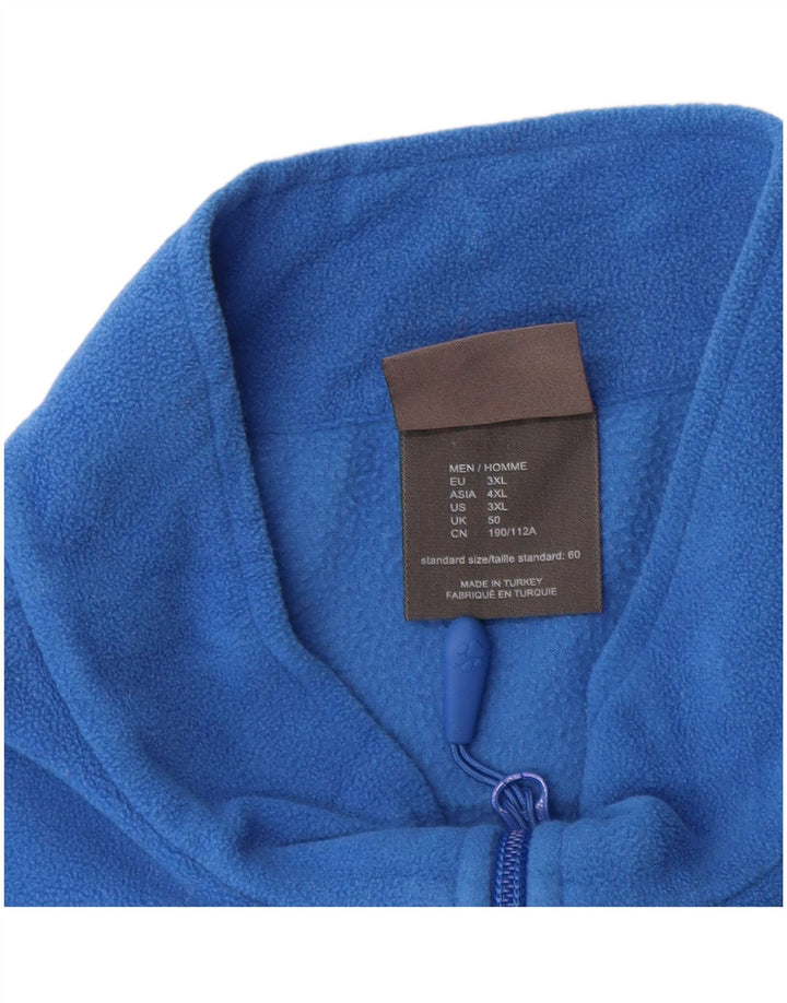 Maglione in pile da uomo con zip e collo Jack Wolfskin UK 50 3XL poliestere blu