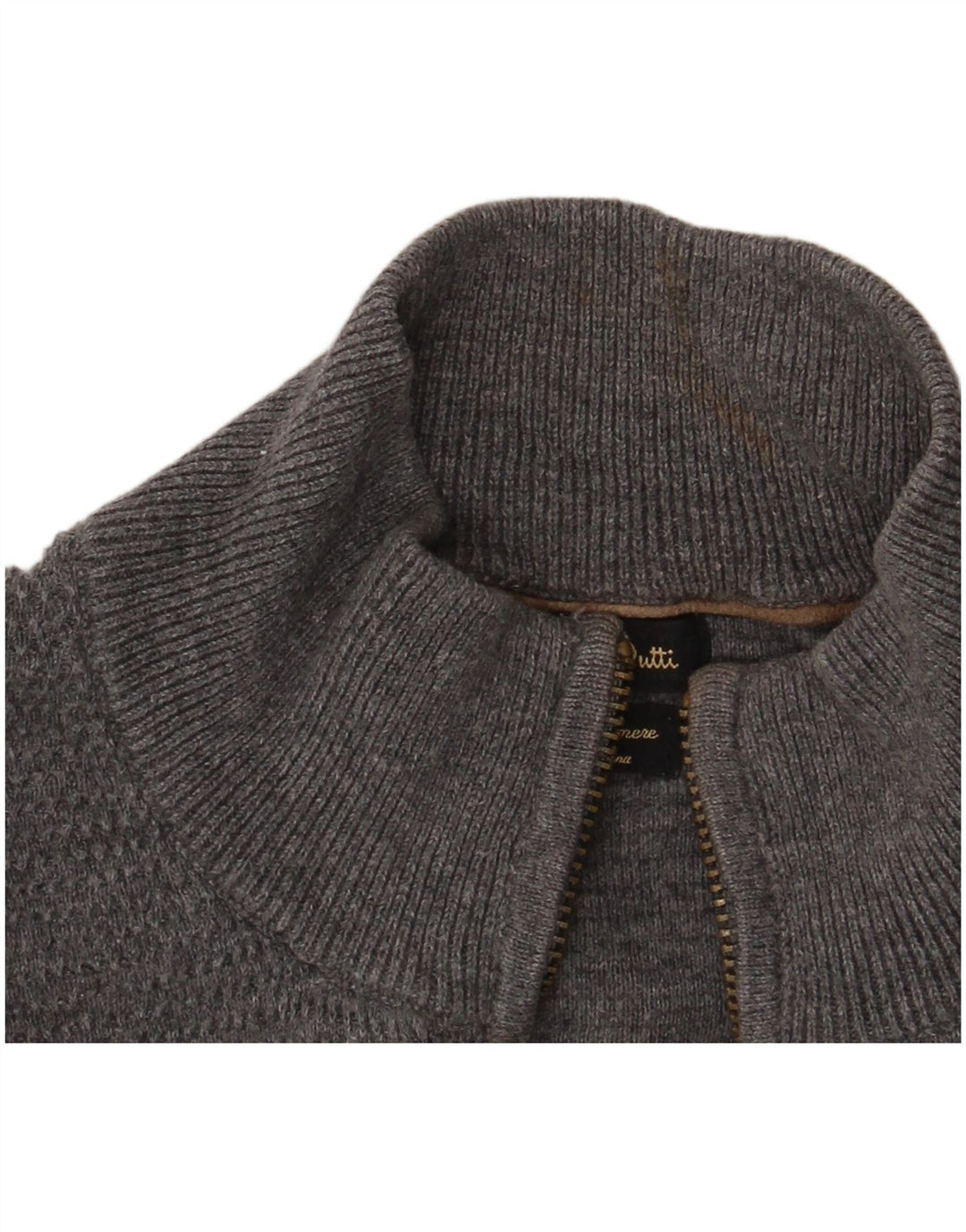 Massimo Dutti Maglione cardigan con zip intera da uomo XL Grigio